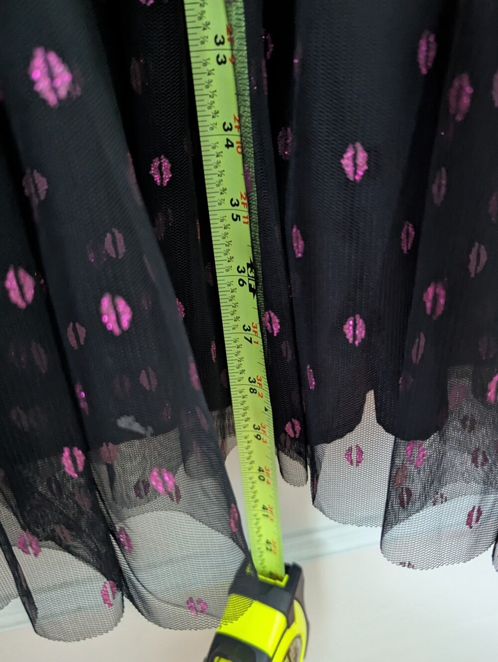 Betsey Johnson Black Tulle Lip Print Bustier Midi Dress Size 10 - Picture 8 of 11
